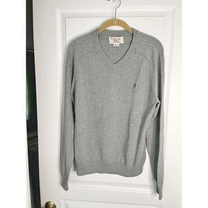 Penguin by Munsingwear Knit V Neck Long Sleeve 100% Cotton Sweater